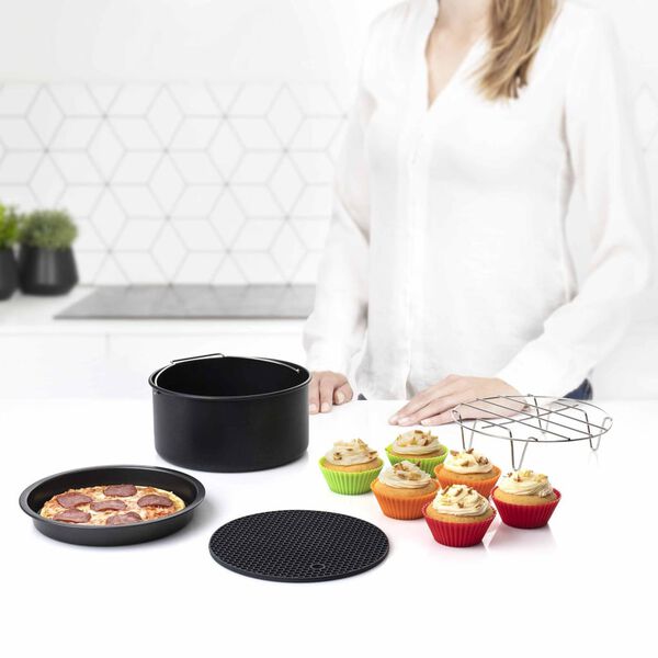 Princess Tillbeh&ouml;r till varmluftsfrit&ouml;s 10 delar 5,2L metall och silikon