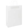 vidaXL Pappersp&aring;sar 50 st med handtag vit 32x12x42 cm