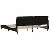 vidaXL Bed Frame without Mattress Black 200x200 cm Fabric