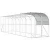 vidaXL H&ouml;nshus mot V&auml;gg Silver 800 x 200 x 215 cm Galvaniserat st&aring;l
