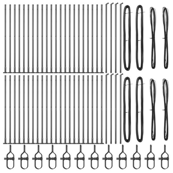 vidaXL Stängselstolpe Övrigt 52 pcs Grå 3,2 x 3,2 x 78,5 cm Stål