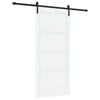 vidaXL Skjutd&ouml;rr 93 x 202 cm Konstruerat tr&auml; Vit och svart