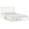vidaXL S&auml;ngram utan madrass vit 140x200 cm massiv furu