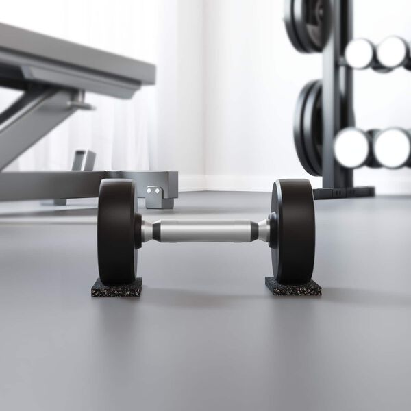 vidaXL Gummirulle Svart 2000 x 10 x 0,8 cm Gummi