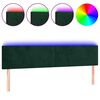 vidaXL S&auml;nggavel LED m&ouml;rkgr&ouml;n 180x5x78/88 cm sammet