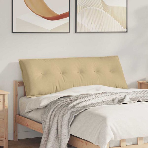 vidaXL Ryggkudde Gr&aring;gr&ouml;n 140 x 50 cm Kordread tyg