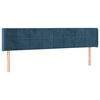 vidaXL Sänggavel LED mörkblå 183x16x78/88 cm sammet