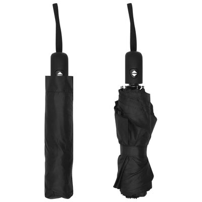 vidaXL Paraply automatisk hopfällbart svart 95 cm