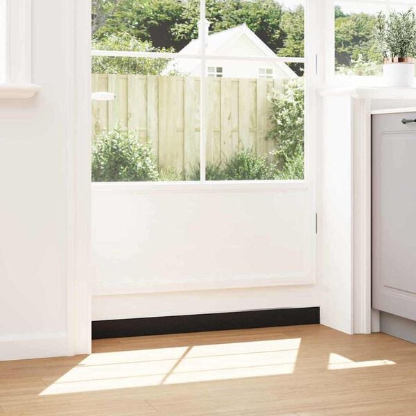 vidaXL Sj&auml;lvh&auml;ftande d&ouml;rrborstlist 2 pcs Silver 100 cm