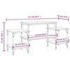 vidaXL Tv-bänk rökfärgad ek 117x35x52 cm konstruerat trä