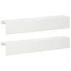 vidaXL Topprofil f&ouml;r rabattkant 2 st 100 x 15 x 15 cm St&aring;l Vit