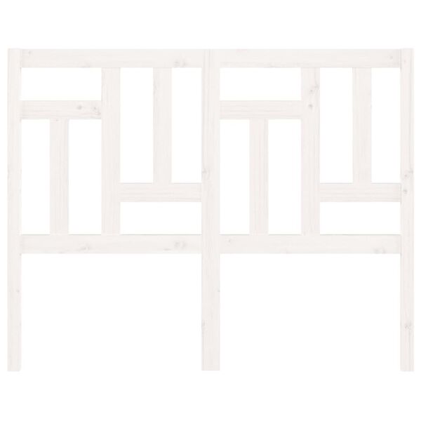 vidaXL S&auml;nggavel vit 125,5x4x100 cm massiv furu