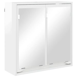 vidaXL Badrumsspegelsk&aring;p H&ouml;gblanka vita 60 x 20 x 60 cm