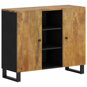 vidaXL Sk&auml;nk med 2 d&ouml;rrar 90x33x75 cm massivt mangotr&auml;