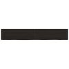 vidaXL B&auml;nkskiva badrum m&ouml;rkbrun 180x40x(2-4) cm behandlat massivt tr&auml;