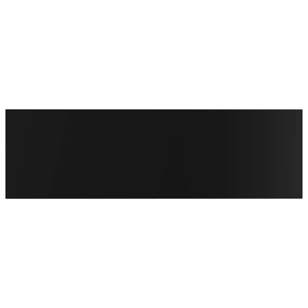 vidaXL Hyllplan 4 st svart h&ouml;gglans 100x30x1,5 cm konstruerat tr&auml;