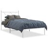 vidaXL S&auml;ngram med huvudgavel metall vit 90x190 cm