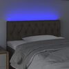 vidaXL Sänggavel LED taupe 100 x 7 x 78/88 cm tyg