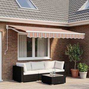 vidaXL Ers&auml;ttningstyg f&ouml;r markis flerf&auml;rgad 350x250 cm polyester