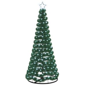 vidaXL Glittrig LED-julgran med fot EKENAS 180 cm 220 LED-lampor