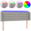 vidaXL S&auml;nggavel LED ljusgr&aring; 147x16x78/88 cm tyg