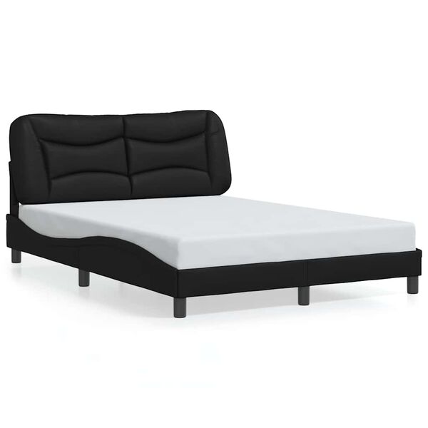 vidaXL Bed Frame without Mattress "Hvar" Black 120x200 cm Faux Leather