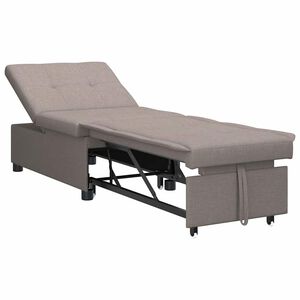 vidaXL Pull Out Sofa Bed Taupe 194 x 50 x 82 cm tyg