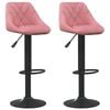 vidaXL Barstolar 2 st rosa sammet