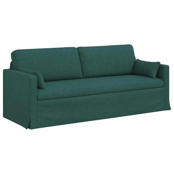 vidaXL Soffa 180cm M&ouml;rkgr&ouml;n Metall