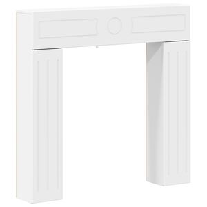 vidaXL Eldstadsram Vit 102 x 18 x 100,5 cm Konstruerat tr&auml;