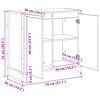 vidaXL Sidokabinett R&ouml;kek 79 x 36 x 75 cm Konstruerat tr&auml;