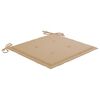 vidaXL Matstolar 8 st med beige dynor massiv teak
