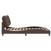 vidaXL Bed Frame without Mattress "Hvar" Brown 140x190 cm Faux Leather