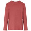 T-shirt med långa ärmar för barn polokrage ljusröd 116