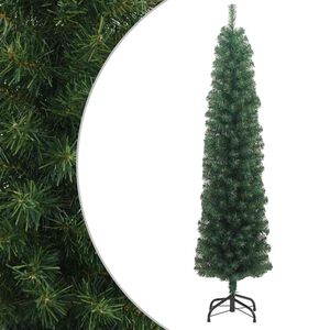 vidaXL Smal plastgran med fot gr&ouml;n 180 cm PVC