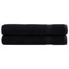 vidaXL Premium bastuhanddukar SOLUND 2 st svart 80x200 cm 600 gsm