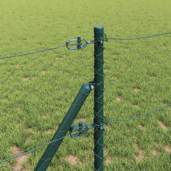 vidaXL St&auml;ngselstolpe Gr&aring; 50 x 0,6 m (50 mm galler) St&aring;l och PVC