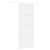 vidaXL Skjutd&ouml;rr 93 x 232 cm Konstruerat tr&auml; Vit