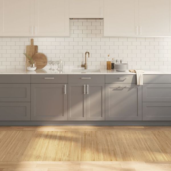 vidaXL Matta rektangul&auml;r ljus naturlig 100x500 cm bambu