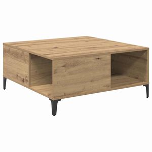 vidaXL Kaffeebord Artisan Ek 80 x 80 x 36,5 cm Konstruerat tr&auml;