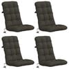 vidaXL 4-delade H&ouml;ga Ryggstolsdynor VIANEN 4 pcs 100% Polyester