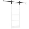vidaXL Skjutd&ouml;rr ORKDAL Vit 83 x 202 cm Massivt talltr&auml; och glas