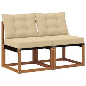 vidaXL 2 Stycke Utomhus Mellansoffa