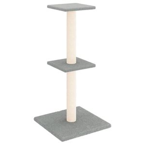 vidaXL Kl&ouml;str&auml;d med sisalpelare ljusgr&aring; 73 cm