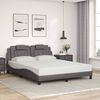 vidaXL Bed Frame "Viana" with LED without Mattress Grey 160x200 cm