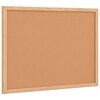 vidaXL Korkskiva med ram av massiv furu 40x30 cm