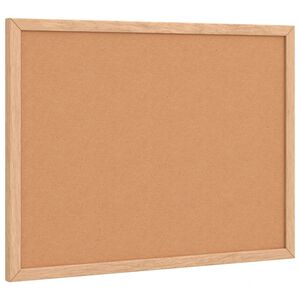 vidaXL Korkskiva med ram av massiv furu 40x30 cm