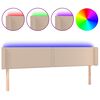 vidaXL S&auml;nggavel LED cappuccino 163x16x78/88 cm konstl&auml;der