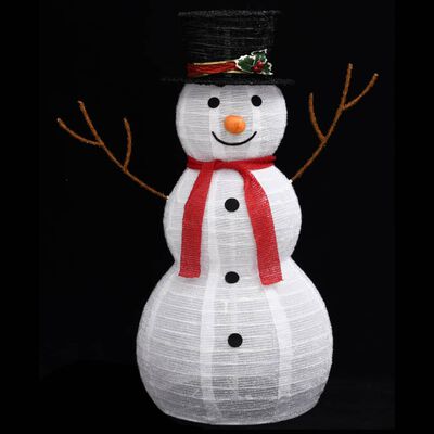 vidaXL Dekorativ julgran med LED lyxigt tyg 90 cm