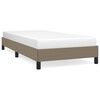 vidaXL S&auml;ngram utan madrass Taupe 90x190 cm tyg